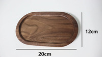 Plateaux de service en bois de noyer noir écologiques, logo personnalisé, plateau de service ovale en bois, assiette