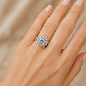 Anello Nuziale in Zircone per Donne, Elegante Gioiello Scintillante alla Moda - Product Image 2
