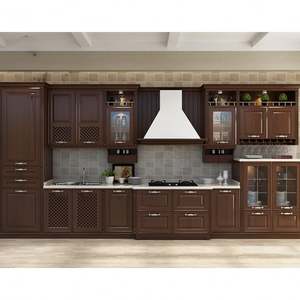 Nuevos Gabinetes de Cocina de Madera con Acabado Brillante para un Juego Completo de Gabinetes de Cocina - Product Image 1