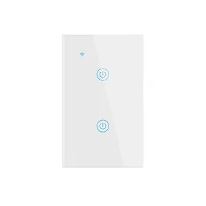 Wholesale Price 2 Gang 2.4GHz Wifi Frequency Home Electric TuyaSmart APP WIFI Smart Touch Switch PST-TY-U2