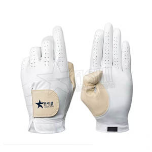 Guantes de golf de cuero genuino Cabretta personalizables de alta calidad Diseño transpirable a todo color Venta directa de fábrica Logotipo personalizado - Product Image 1