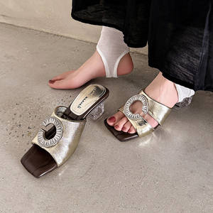 Sandalias de plataforma de cuero con cristales estilo Waterdrop, casuales, hasta el tobillo, para mujer, talla grande, sin cordones. - Product Image 6