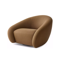 Ensemble de meubles de salon en gros : Canapé, fauteuil cascade et chaise individuelle avec coussin en éponge moelleuse pour appartement et hôtel