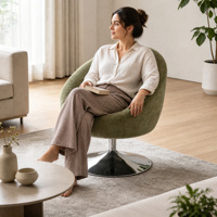 Fauteuil pivotant moderne en velours à motif floral, fauteuil d'appoint pivotant en tissu avec base métallique pour salon, chambre, hôtel, salle de séjour