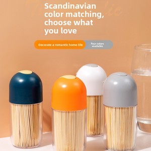 Plastic Nordic Style Press Type Automatic <b>Toothpick</b> Box for Home Restaurants, Simple and Creative Transparent <b>Toothpick</b> - Product Image 4