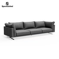 Canapé de bureau confortable en tissu rembourré de duvet de style américain SpaceUnited pour la réception