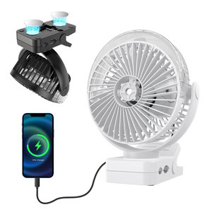 Ventilador Portátil Seven Treasures de 6 Pulgadas Recargable con Niebla y Luz para Uso en Exteriores - Product Image 4