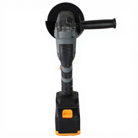 Meuleuse d'angle sans fil 21V sans balais 125mm, outil de meulage et de découpe alimenté par batterie au lithium avec 2 batteries, chargeur et étui