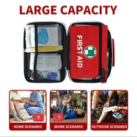 Trousse de premiers secours médicale de survie en plein air, 288 pièces, avec bande réfléchissante, sac d'urgence portable et étanche pour le lieu de travail et l'usine