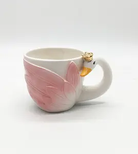 3Dクリエイティブ手作りECOノベルティクレイ陶器セラミックコーヒーアートカップとマグギフトウォーターマグ