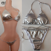 Setelan Bikini 3 Potong Y2K Custom Berkualitas Tinggi dengan Logo Custom, Celana Pendek Kasual Wanita di Atas Lutut, Motif Pantai Musim Panas
