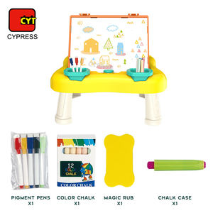 Grosir mainan belajar 2 In 1 papan gambar penghapus kering papan tulis putih meja gambar gambar Doodle untuk anak-anak - Product Image 3