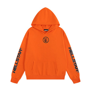 Hell <span class=keywords><strong>Star</strong></span> Thương Hiệu Thời Trang Nam Quá Khổ In Mùa Thu Lông Cừu Chống Thu Nhỏ 100% Cotton 400G Không Có Vải Dài Tay Áo Trùm đầu - Product Image 1