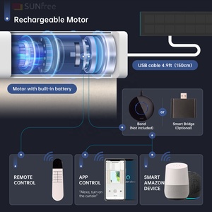 Cuộc sống thông minh Alexa nhà ở cuốn rèm cửa sổ bóng râm màu đen/trắng/màu be Con lăn Rèm cho Windows Cortina rolo motorizada - Product Image 6