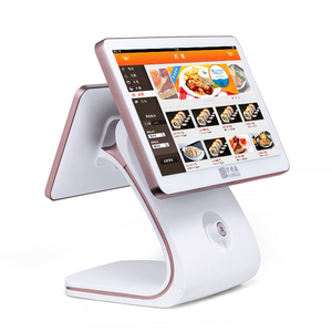 Thời trang thanh lịch tiền mặt đăng ký cảm ứng POS thiết bị đầu cuối đúng phẳng màn hình kép với hệ thống Android <span class=keywords><strong>OS</strong></span> EPOS - Product Image 3