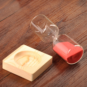 Sabliers colorés avec base en bois <span class=keywords><strong>pour</strong></span> <span class=keywords><strong>se</strong></span> <span class=keywords><strong>brosser</strong></span> <span class=keywords><strong>les</strong></span> <span class=keywords><strong>dents</strong></span> ou jouer en classe - Product Image 3