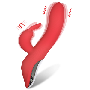 여성 클리토리스 G-스팟 토끼 진동기 듀얼 모터 10가지 진동 모드 방수 USB 충전 무소음 여성 자위기구 섹스 토이 - Product Image 1