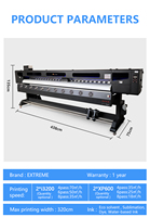 Máquina de plotter de impresión con 2 uds I3200/ XP600 3,2 M impresora de sublimación de gran formato para publicidad en interiores y exteriores