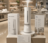 Humidificateur intelligent grande capacité 9L avec télécommande, brume chaude et froide, humidificateur sur pied pour la maison et la chambre