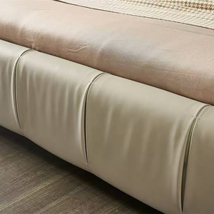 Lujosos muebles de dormitorio completo 2025, superventas, diseño moderno, cama doble suave de cuero Extra grande - Product Image 4