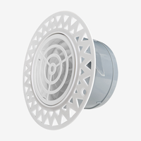 Diffuseur d'air frais en plastique ABS rond détachable pour système de ventilation HVAC, couverture de ventilation réglable pour intérieur
