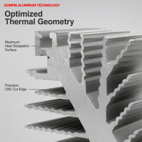 Profil d'extrusion en aluminium sur mesure, dissipateur thermique haute performance avec découpe CNC et anodisation
