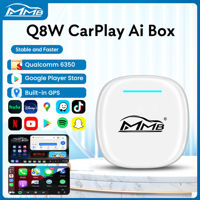 Max Ultra SM6350 8-Core Android 15 Car TV Box 8GB+128GB Wireless Android Auto for Netflix Play Store GPS CarPlay Ai Box
