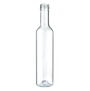 Botella de Vidrio Flint Blanco Redonda Personalizada de 100 ml de Alberta con Serigrafía para Bebidas, Vino Frío, Fruta, Sellado con Tapón de Rosca - Product Image 1