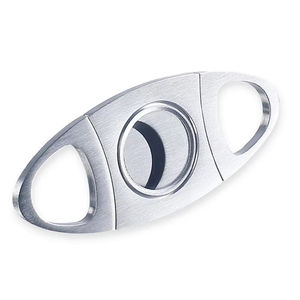 WELLFLYER CICU-046 Personalized <strong>Cigar</strong> Accessories Stainless Steel Double Blade <strong>Cigar</strong> Scissors <strong>Cutter</strong> <strong>Cigar</strong> Sets with Custom logo - Product Image 1