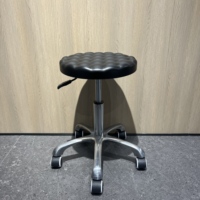 Chaises d'usine pratiques en cuir PU, tabourets pivotants réglables en hauteur pour atelier d'usine industrielle magasin de caissier avec roues