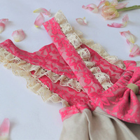 Vêtements pour femmes, robe personnalisée ODM, vêtements pour bébés, robe d'été à nœud papillon sans manches en dentelle rose, robe de princesse pour filles