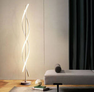 Lampe sur pied LED spirale minimaliste nordique, hauteur réglable, commande tactile, pour salon et chambre - Product Image 3