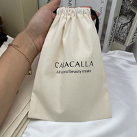 Bolsa de Algodón Orgánico con Cordón para Regalo, Personalizada con Logotipo, para Empacar Velas y Jabones