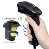 Escáner de Código de Barras Xincode 1D, Lector de Códigos de Barras con Cable, Lector de Códigos de Barras USB Portátil, Pistola de Escaneo de Códigos de Barras Láser para Supermercado X-9101