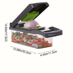 Multifunctional Manual Vegetable Cutter High Quality Potato Chopper Slicer with Container for Cutting Onions Fruits Kitchen <b>Tool</b> - Product Image 3