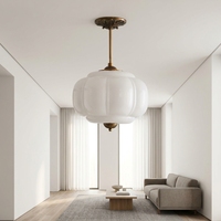 Luminaire semi-encastré Jingshi Lighting en or antique, globe en verre givré texturé avec embout en laiton, décoration élégante pour le couloir de la maison