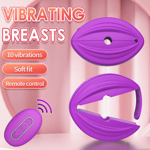 Giocattoli BDSM, Morsetti Vibranti per Capezzoli, Giocattolo Sessuale per il Piacere Femminile, Vibratore Indossabile con Telecomando e <span class=keywords><strong>10</strong></span> Modalità per Coppie - Product Image 2