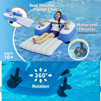 Flotteur de piscine électrique pour adultes, flotteur de lac motorisé, chaise flottante gonflable avec moteur, hélice en PVC pour fête au bord de la piscine ou du lac