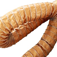 Tuyau de distribution de gaz flexible en PTFE résistant aux acides et aux alcalis de style industriel, en acier inoxydable, pour systèmes HVAC et conduits d'air hospitaliers, 10m