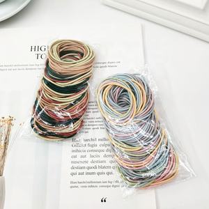 Venta al por Mayor, Paquete de 100 Piezas de Bandas Elásticas para el Cabello de 4.5 cm, Personalizadas, para Mujeres, Niñas y Niños, en Colores Básicos Azul y Negro, para Moños y Coletas - Product Image 4