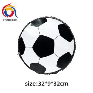 Piñata ronde pour fête sportive, décoration <span class=keywords><strong>de</strong></span> fête pour enfants, ballons <span class=keywords><strong>de</strong></span> football, piñata pour enfants, fournitures <span class=keywords><strong>de</strong></span> fête en papier - Product Image 3