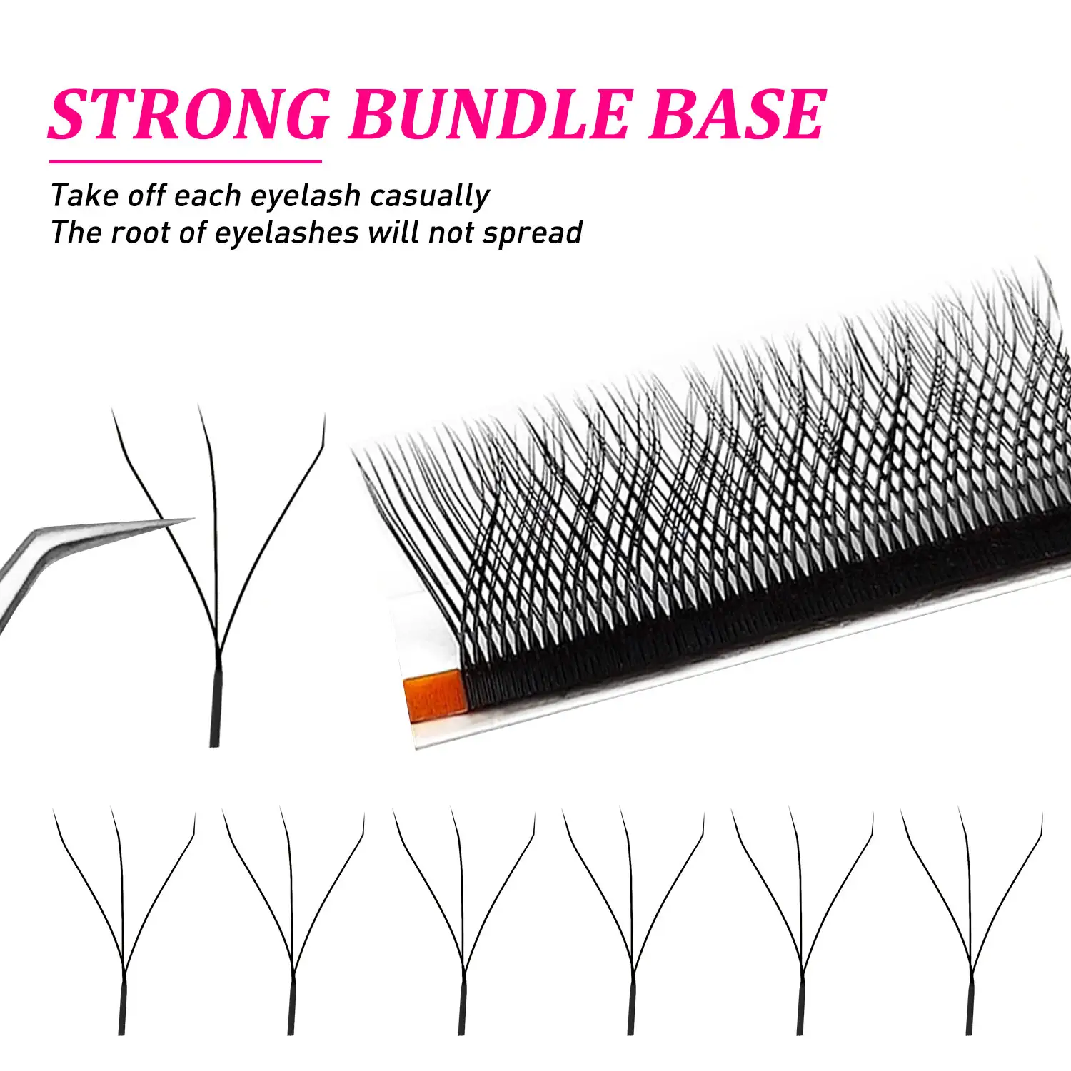 Medylashes YY Lashes 17MM Single Double Liner Private Label Volume Eyelashes Extension De Cilios YY/3D/W Shape Lash Vendor