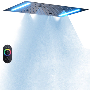 Ceiling Mount Spa <strong>Shower</strong> <strong>System</strong> With Led Light Atomizing and Rainfall <strong>Shower</strong> Head Smart Modern Bathroom <strong>Shower</strong> Set 14*20Inch - Product Image 1