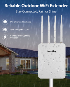 Mosslink Wifi 6 ngoài trời điểm truy cập 300M tầm xa Wifi phủ sóng 3000Mbps năng lượng mặt trời không dây AP cho Wifi Hotspot bán hàng và thanh toán - Product Image 4