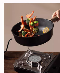 現代的なサステイナブルなノンスティック調理器具セット、平底フライパン、ソースパン、チタンセラミックIH調理器対応のソテーパン - Product Image 5