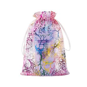 Sac en organza imprimé corail avec cordon 13x18cm, sac cadeau en maille, pochette cadeau pour boucles d'oreilles et colliers pour la Saint-Valentin - Product Image 5