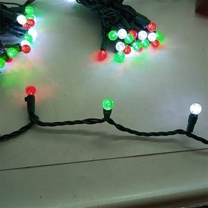 Guirnalda de luces LED navideñas para exteriores, bombillas de frambuesa G12 rojas y blancas, espaciado de 4 pulgadas, 24 ''70 luces, grado comercial - Product Image 3