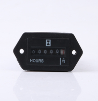 Compteur d'heures électronique à quartz KARWOLL SYS Mini à montage sur panneau, entrée de comptage d'impulsions, 50/60 Hz, DC12-36V, noir, précision 0,01