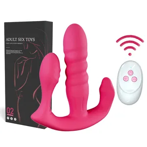 Vibrador de controle remoto para mulheres, calcinha vibratória telescópica sem fio para adultos e mulheres, brinquedo sexual para masturbação