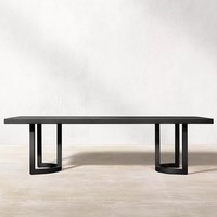 Ensemble de salle à manger en métal de style américain pour l'extérieur, tables et chaises, jardin, cour, villa, hôtel, meubles personnalisables, modèle B11-033